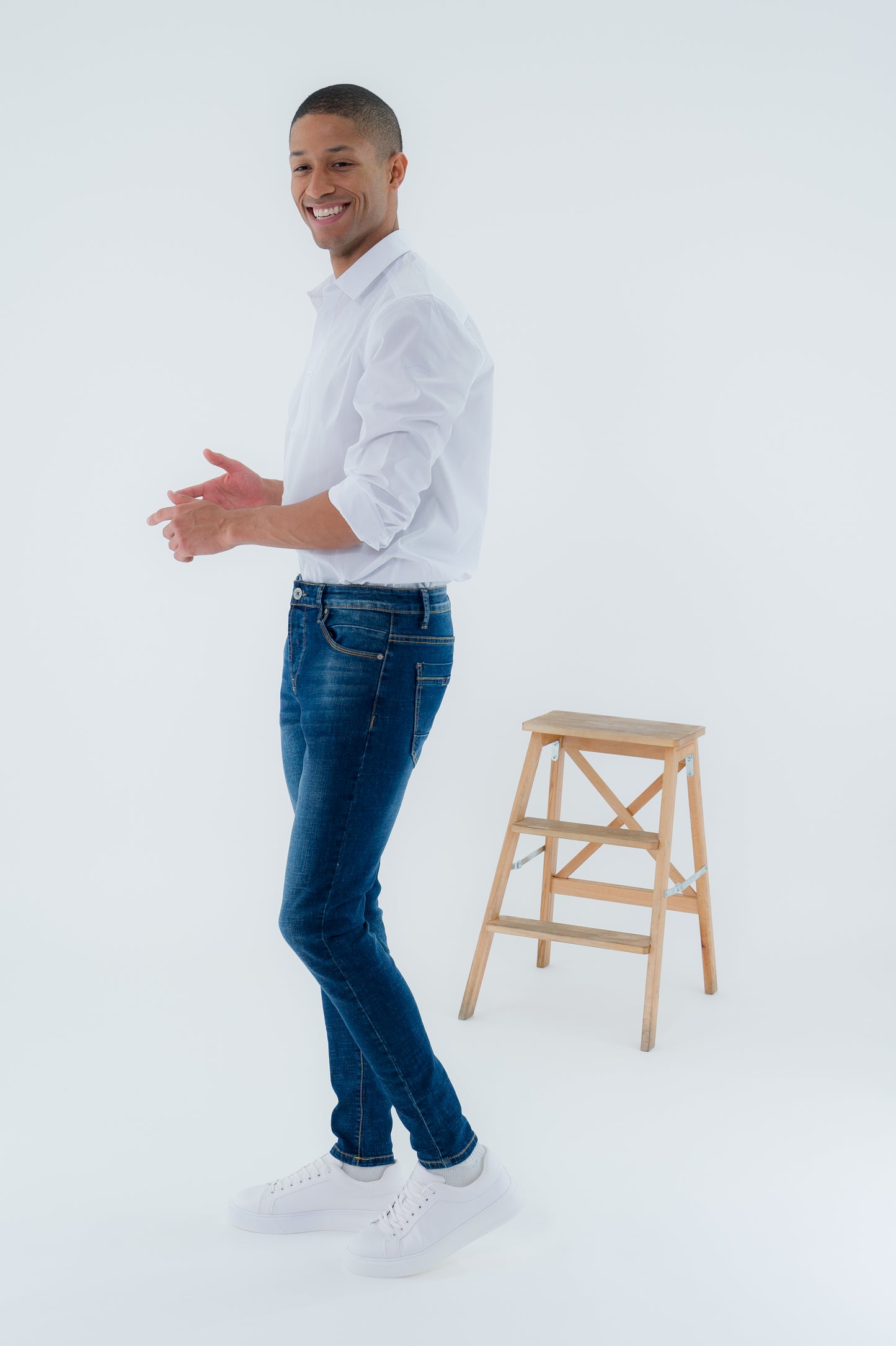 Jeans Homme Skinny Bleu denim