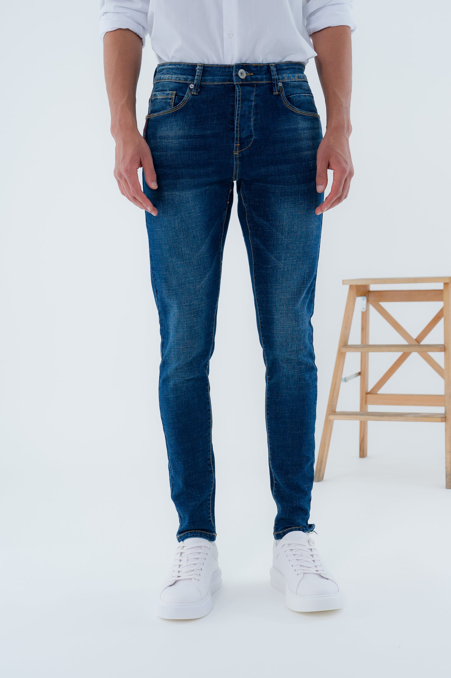 Jeans Homme Skinny Bleu denim