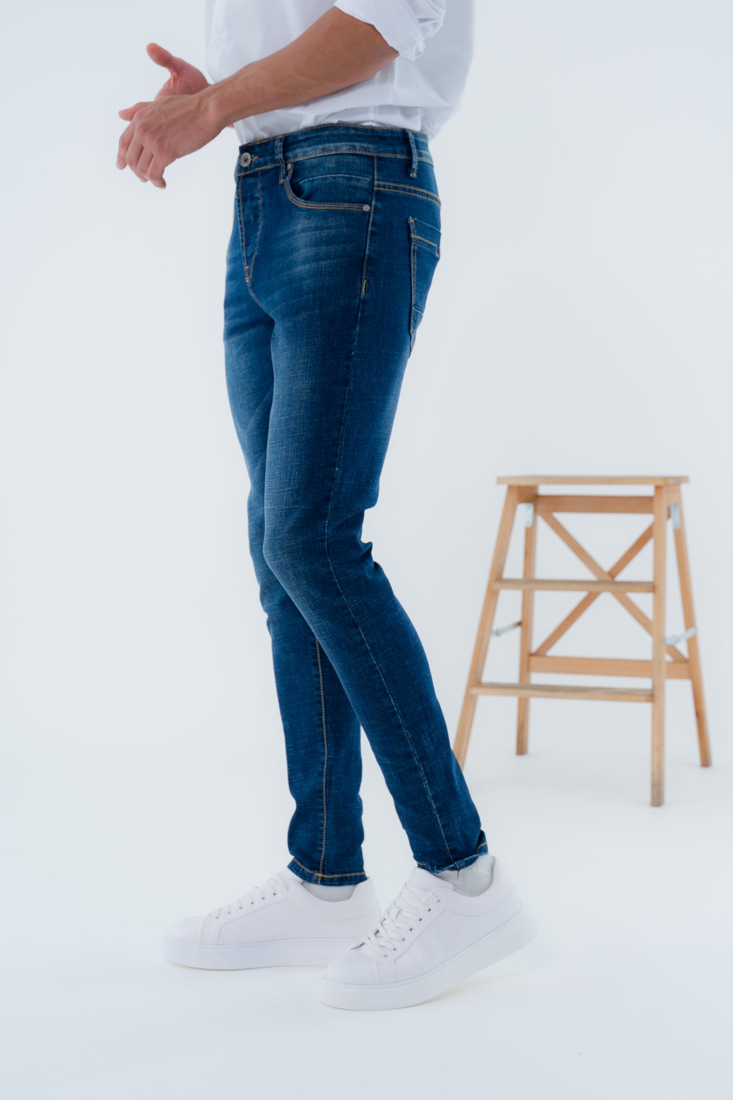 Jeans Homme Skinny Bleu denim