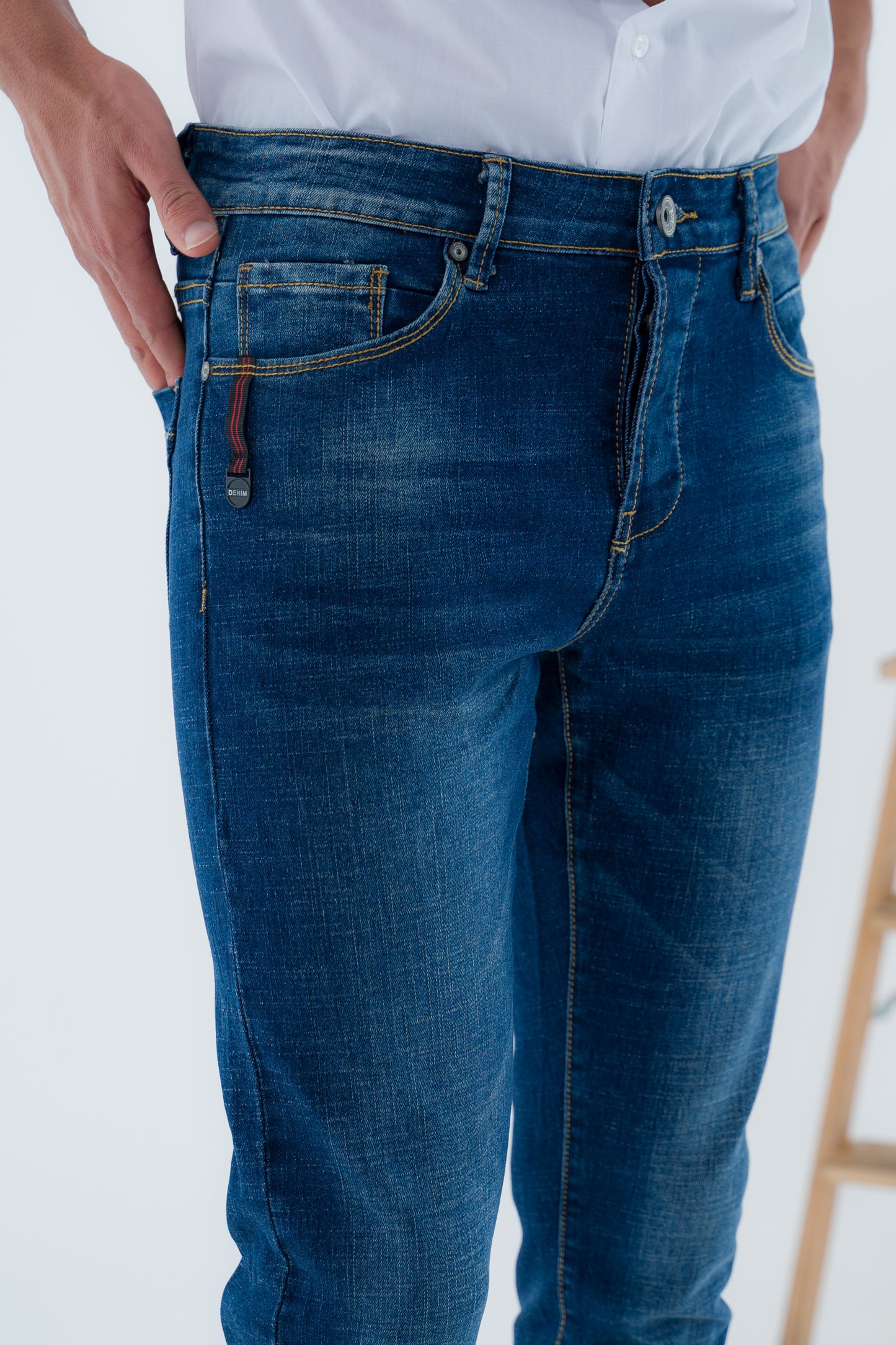 Jeans Homme Skinny Bleu denim