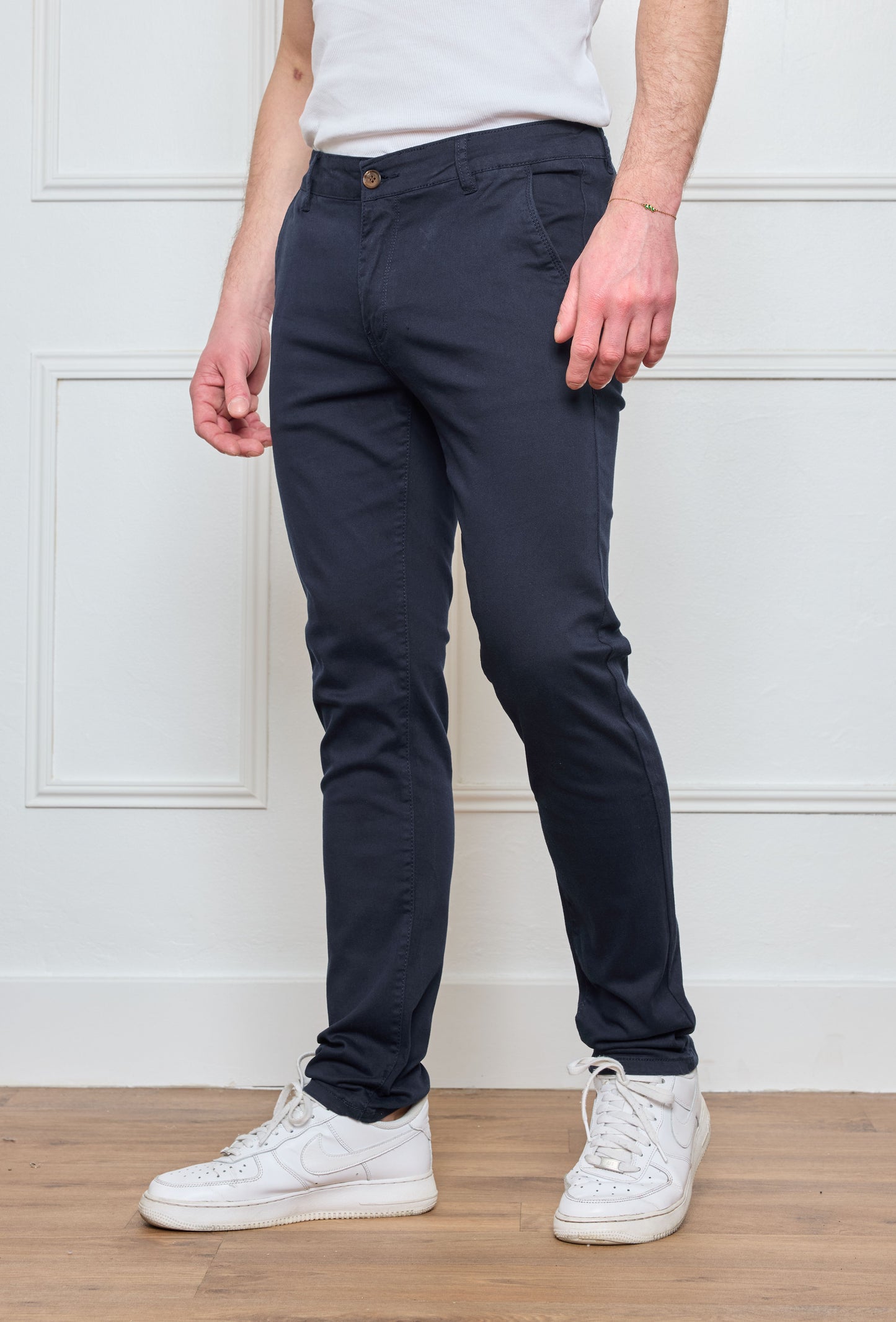 Pantalon Chino Bleu Marine