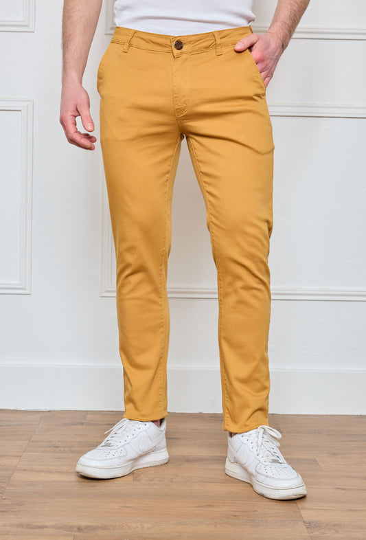 Pantalon Chino Moutarde
