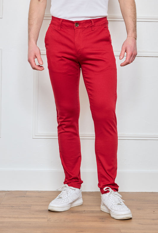 Pantalon Chino  Rouge
