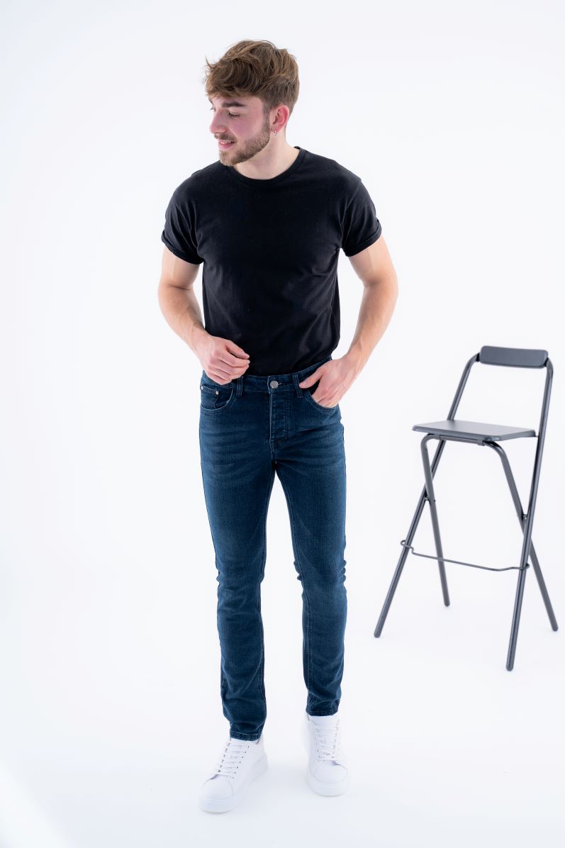 Jeans Homme Slim Bleu Brut