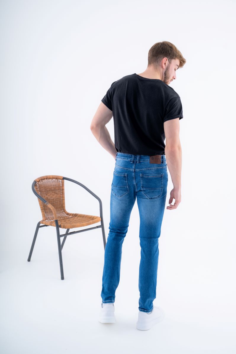 Jeans Homme Slim Tendance Bleu Denim