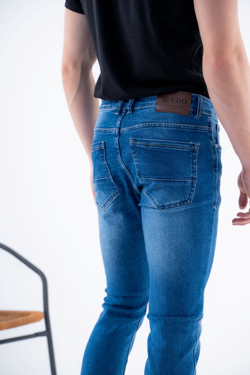 Jeans Homme Slim Tendance Bleu Denim