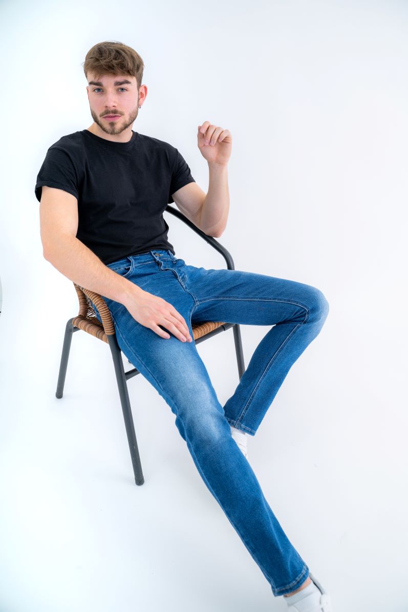 Jeans Homme Slim Tendance Bleu Denim