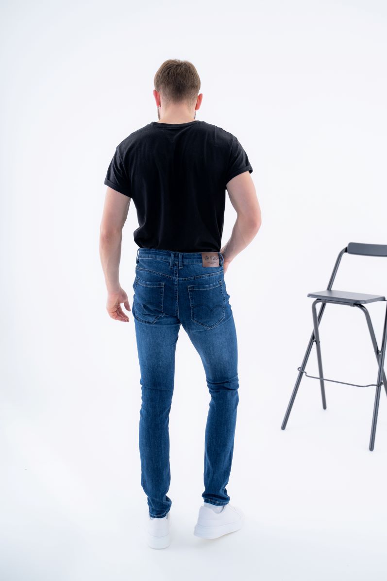 Jeans Homme Slim Bleu Denim