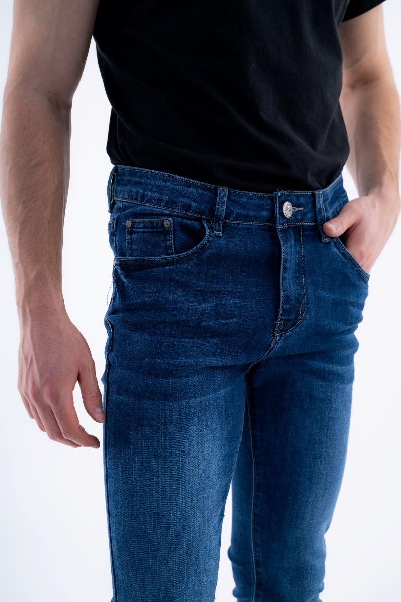 Jeans Homme Slim Bleu Denim