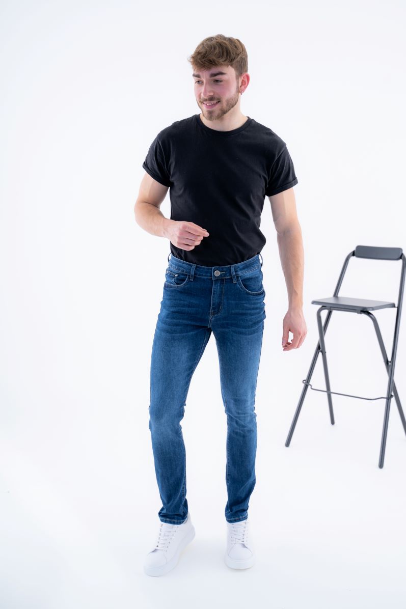 Jeans Homme Slim Bleu Denim