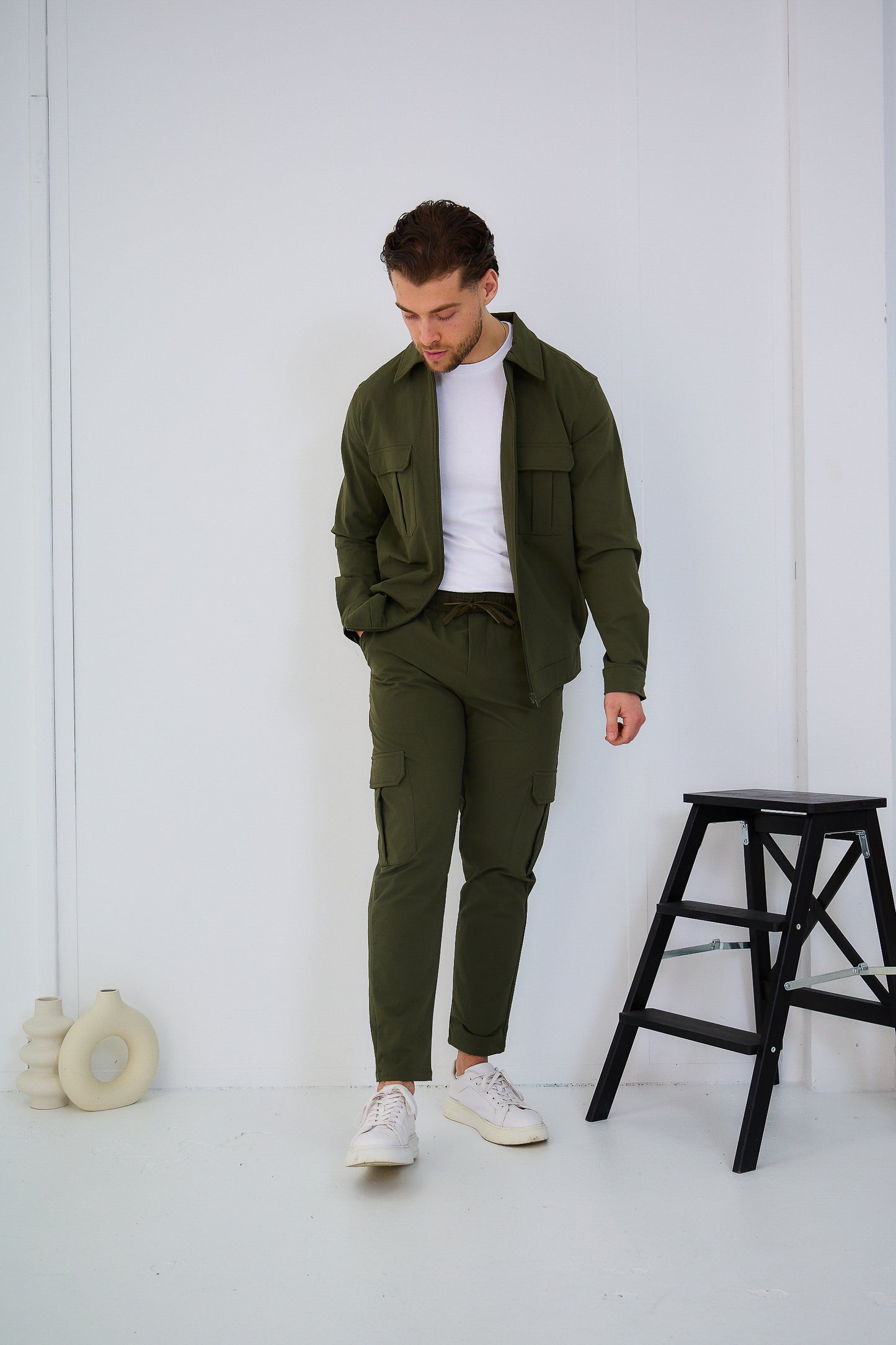 Ensemble Veste et Pantalon Cargo de Couleur