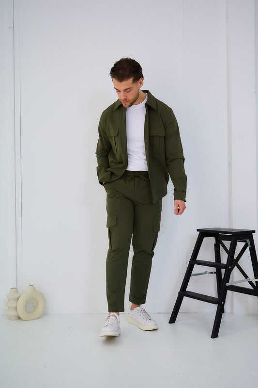 Ensemble Veste et Pantalon Cargo de Couleur