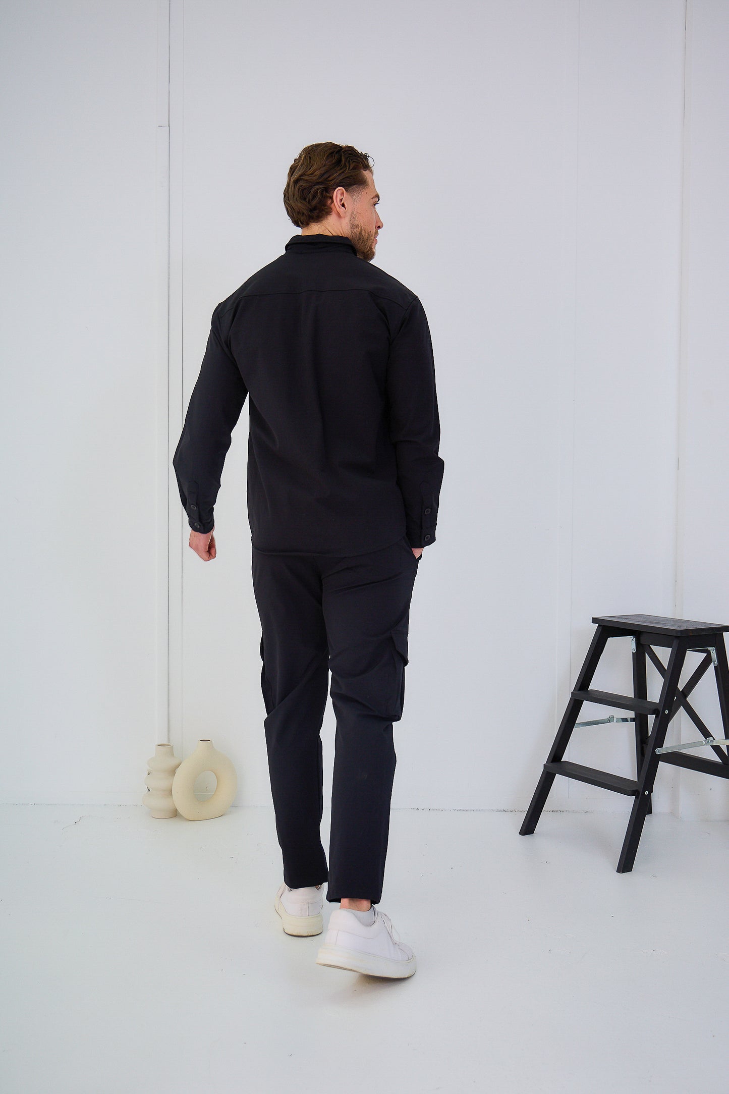 Ensemble Veste boutonnée et Pantalon Cargo Couleur