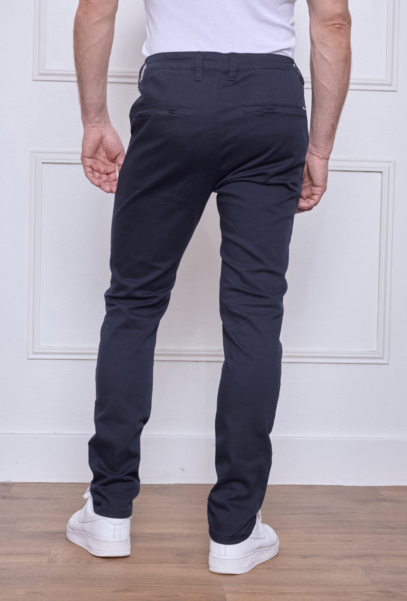 Pantalon Chino Bleu Marine