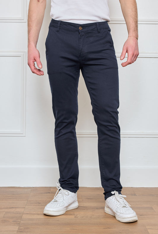 Pantalon Chino Bleu Marine