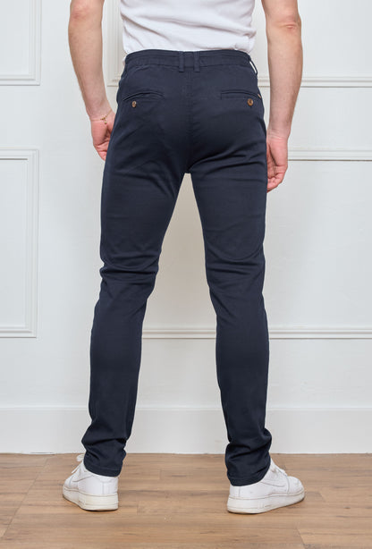 Pantalon Chino Bleu Marine