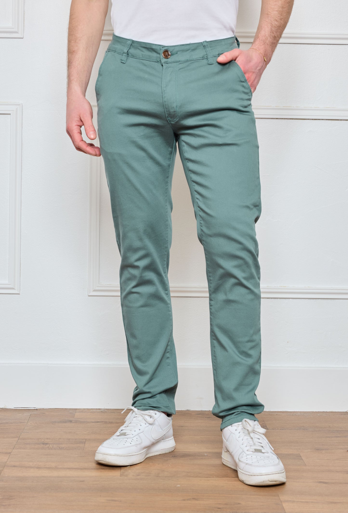 Pantalon Chino Vert Canard
