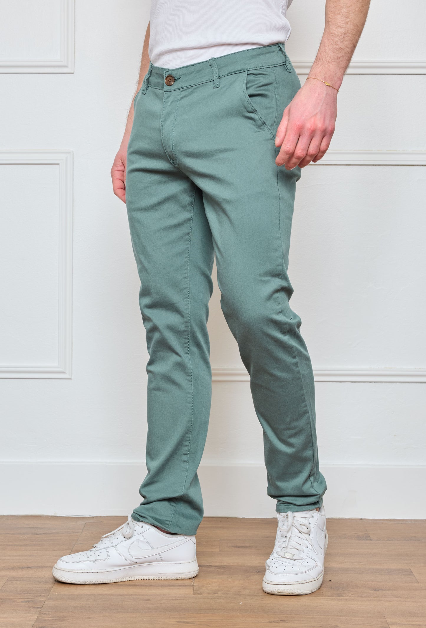Pantalon Chino Vert Canard