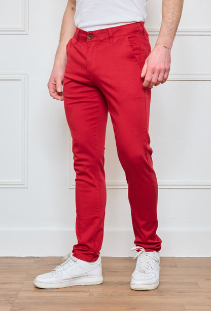 Pantalon Chino  Rouge