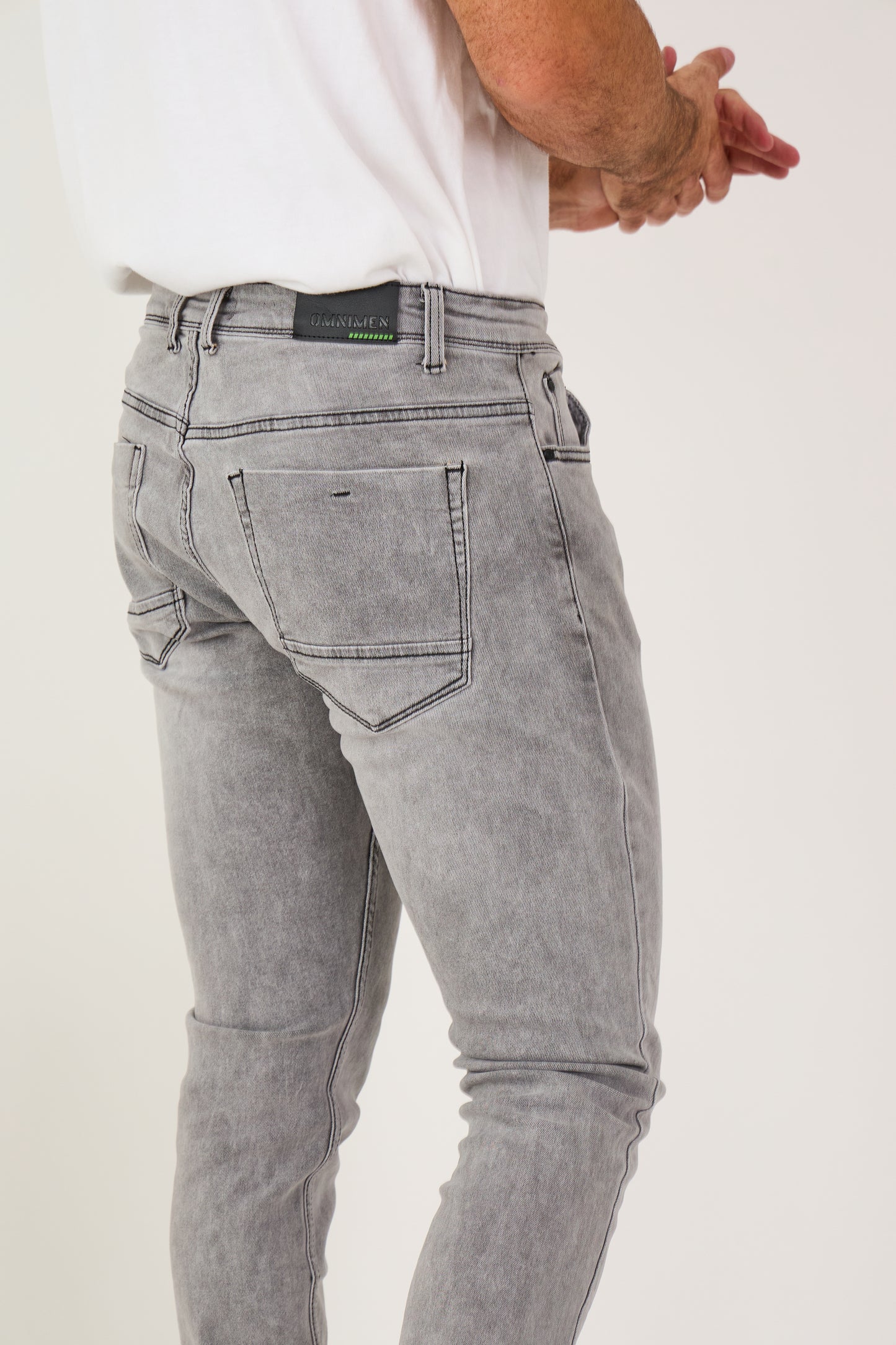 Jeans Homme Gris Délavé