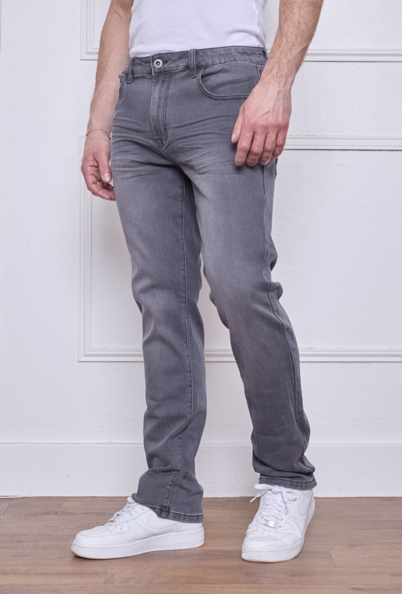 Jeans  Regular - Gris Délavé M273