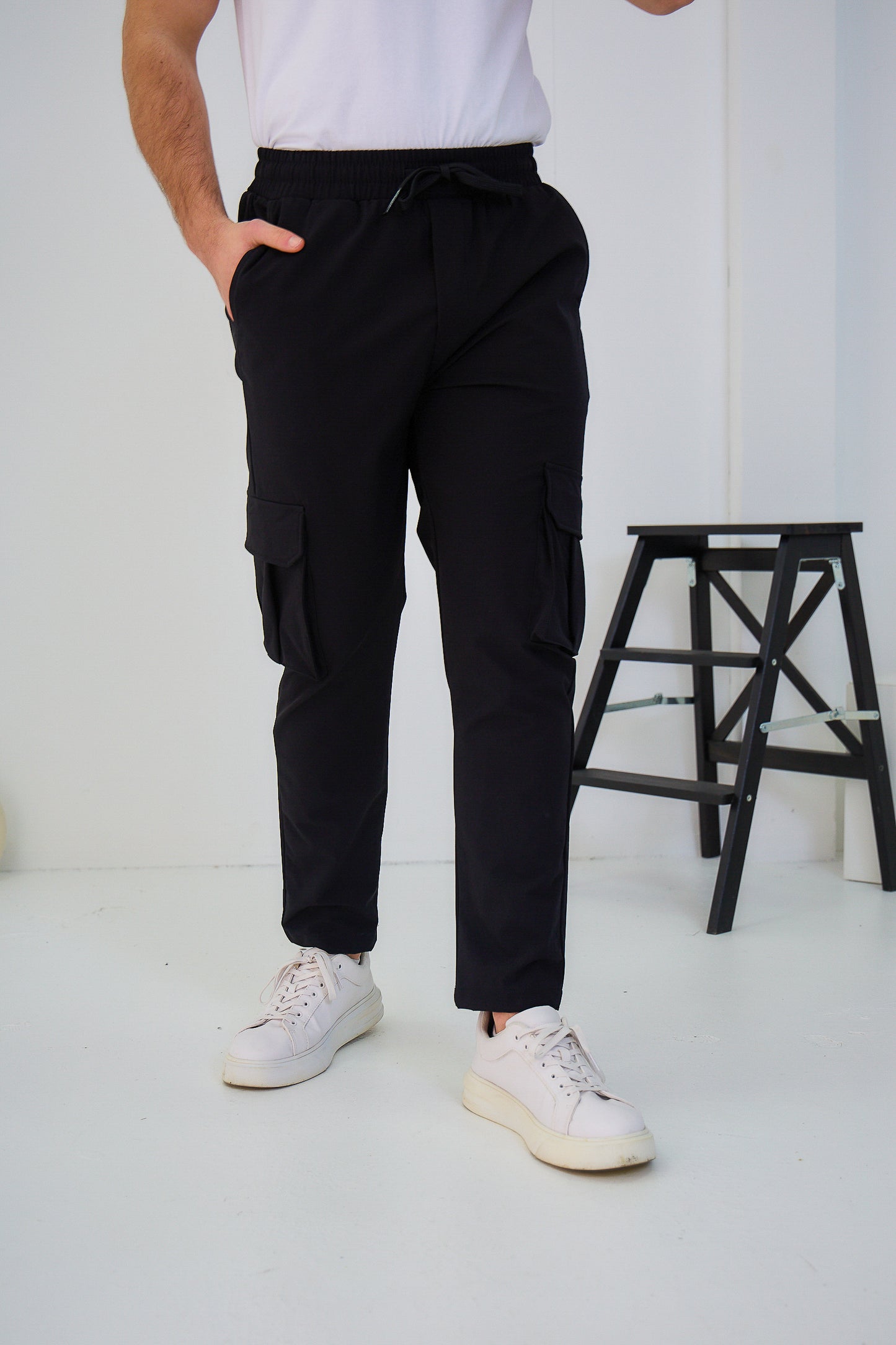 Ensemble Veste boutonnée et Pantalon Cargo Couleur