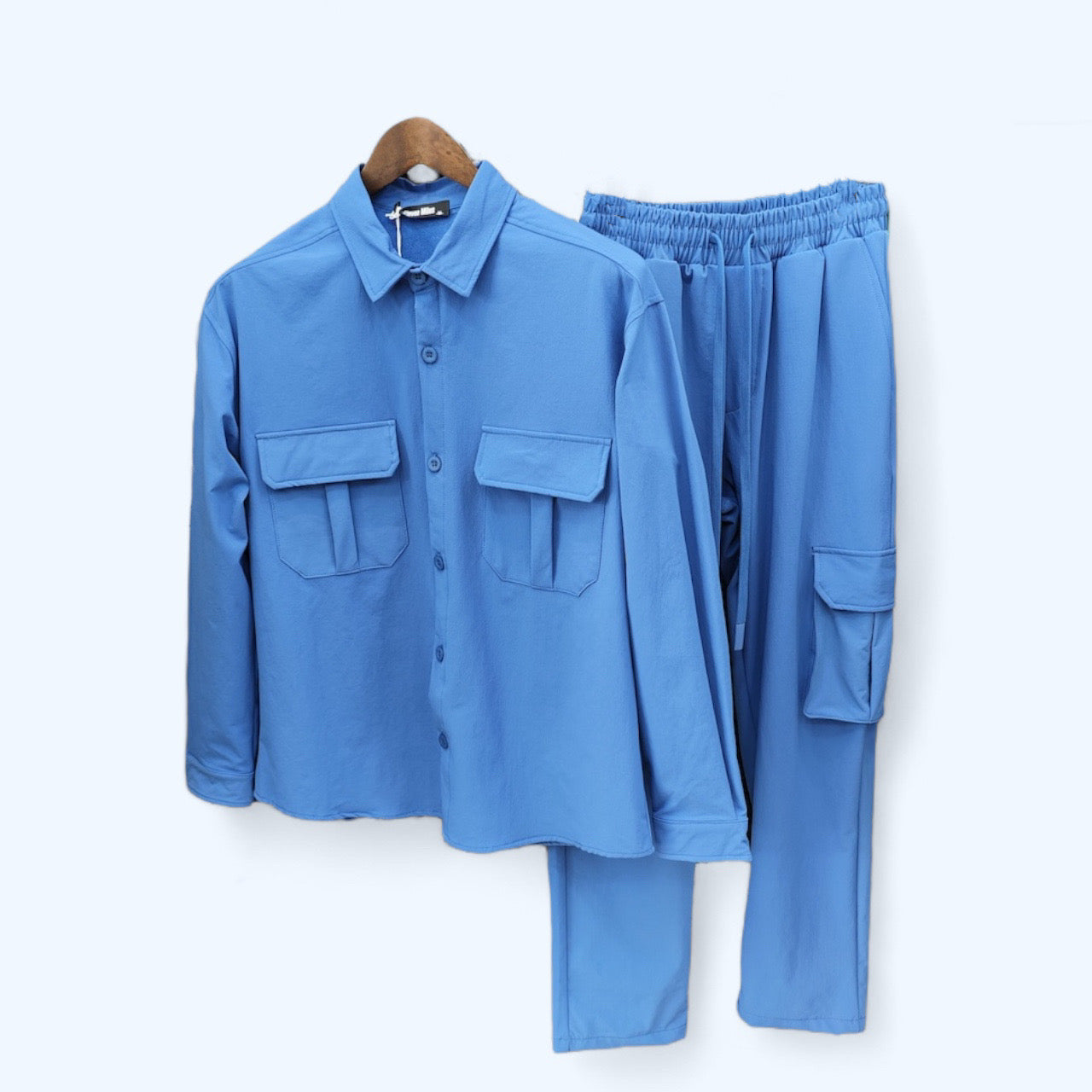 Ensemble Veste boutonnée et Pantalon Cargo Couleur